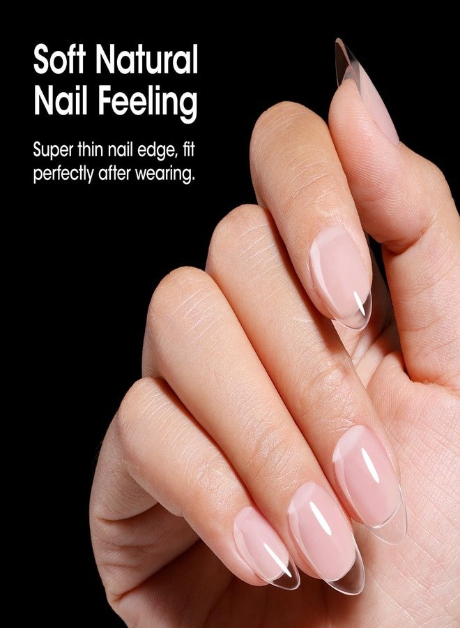 Gellen 504PCS Short Almond Gel Nail Tips – Half Matte Full Cover Acrylic, Extra Short Soft Gel Press On Nails, Soft Pre-Shaped False Nails for DIY & Salon - Image 3